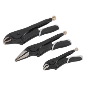 Sealey AK6863B Premier Black Quick Release Locking Pliers Set 3pc