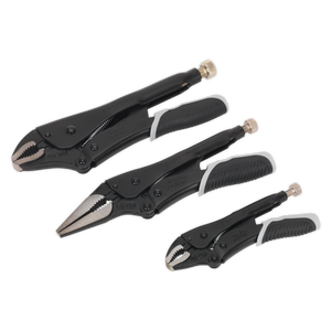 Sealey AK6863B Premier Black Quick Release Locking Pliers Set 3pc