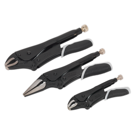 Sealey AK6863B Premier Black Quick Release Locking Pliers Set 3pc
