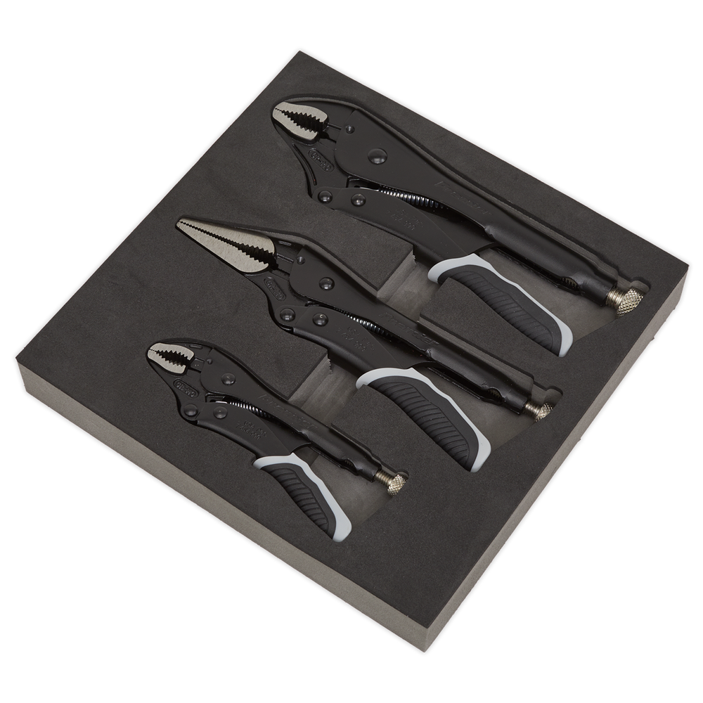 Sealey AK6863B Premier Black Quick Release Locking Pliers Set 3pc - additional view 4