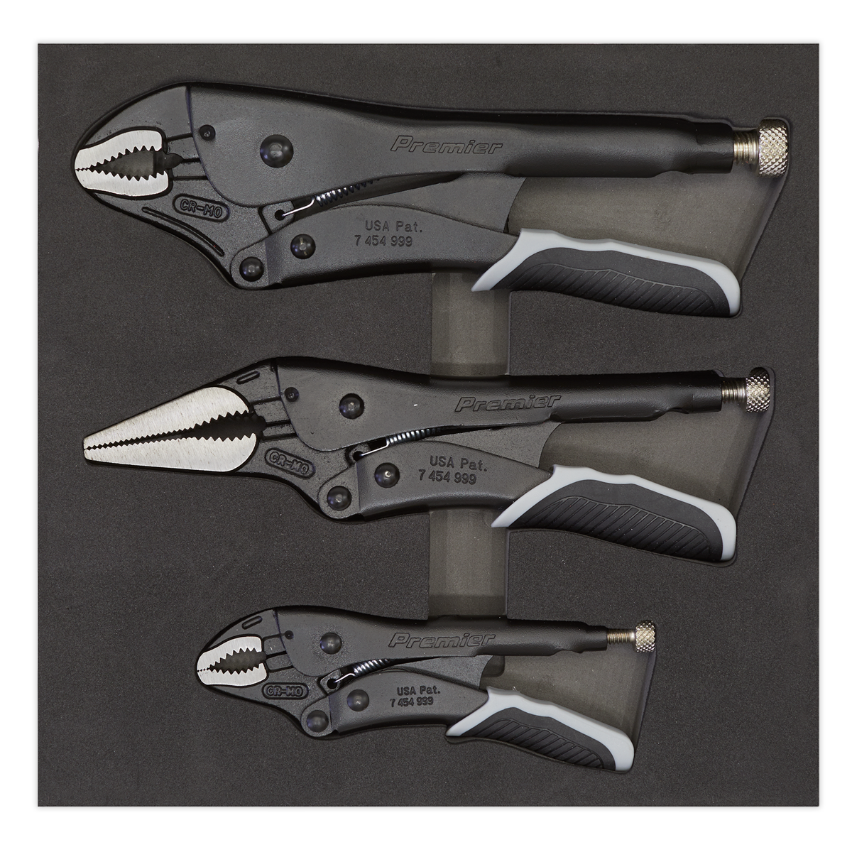 Sealey AK6863B Premier Black Quick Release Locking Pliers Set 3pc - additional view 5