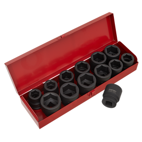 Sealey AK686 Premier Metric/Imperial Impact Socket Set 3/4"Sq Drive 13pc