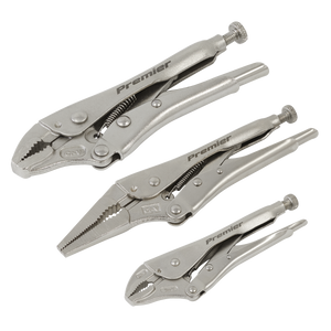 Sealey AK6876 Premier Locking Pliers Set 3pc