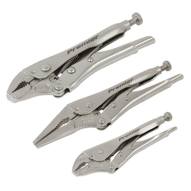 Sealey AK6876 Premier Locking Pliers Set 3pc