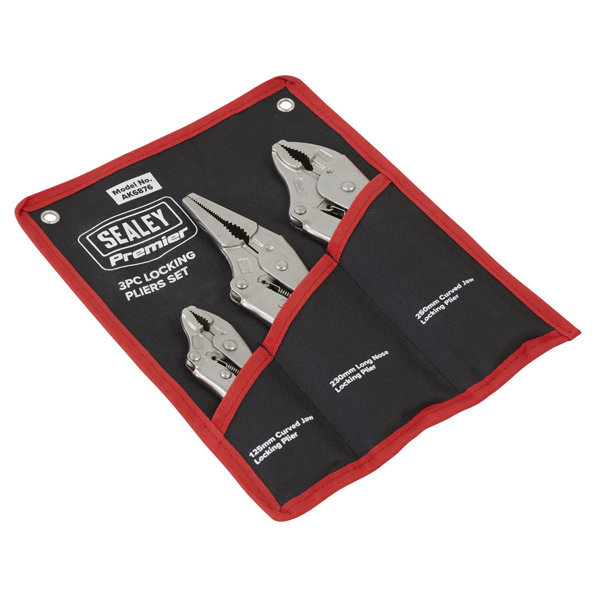 Sealey AK6876 Premier Locking Pliers Set 3pc - additional view 2