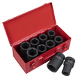 Sealey AK689 Premier Metric/Imperial Deep Impact Socket Set 1"Sq Drive 10pc