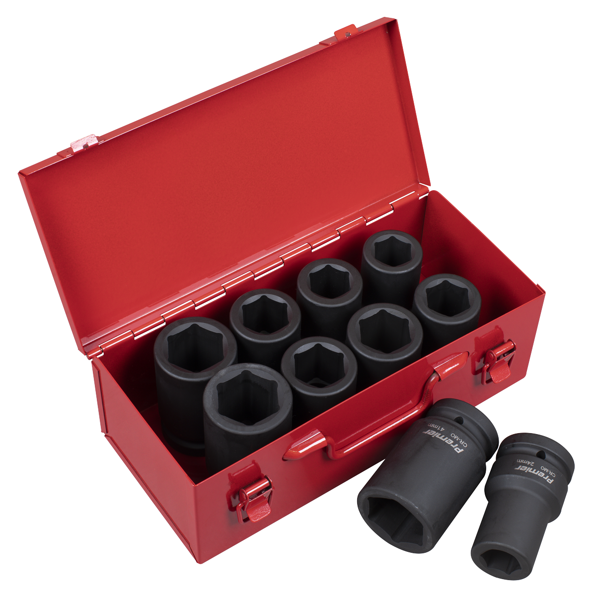 Sealey AK689 Premier Metric/Imperial Deep Impact Socket Set 1"Sq Drive 10pc