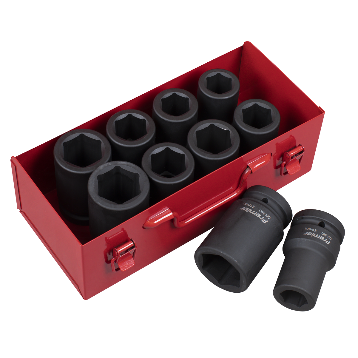 Sealey AK689 Premier Metric/Imperial Deep Impact Socket Set 1"Sq Drive 10pc - additional view 2