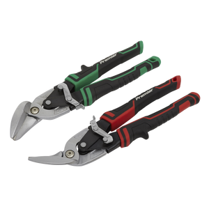 Sealey AK69072 Premier High Leverage Offset Aviation Tin Snip Set 2pc