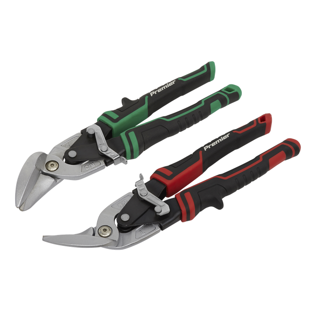 Sealey AK69072 Premier High Leverage Offset Aviation Tin Snip Set 2pc
