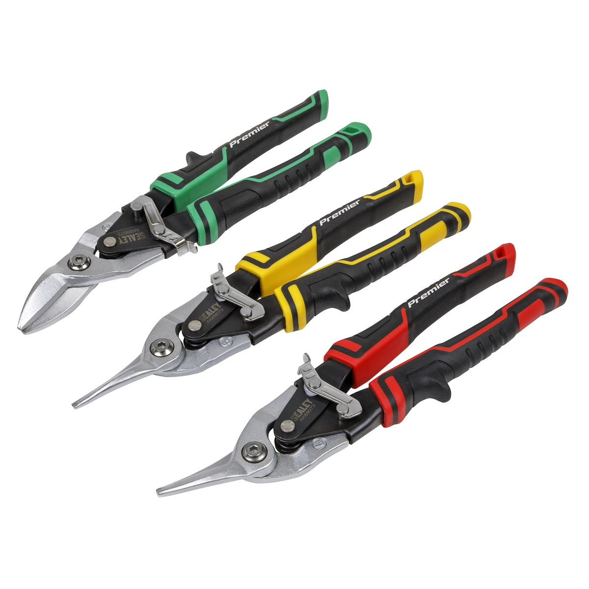 Sealey AK69073 Premier High Leverage Aviation Tin Snip Set 3pc