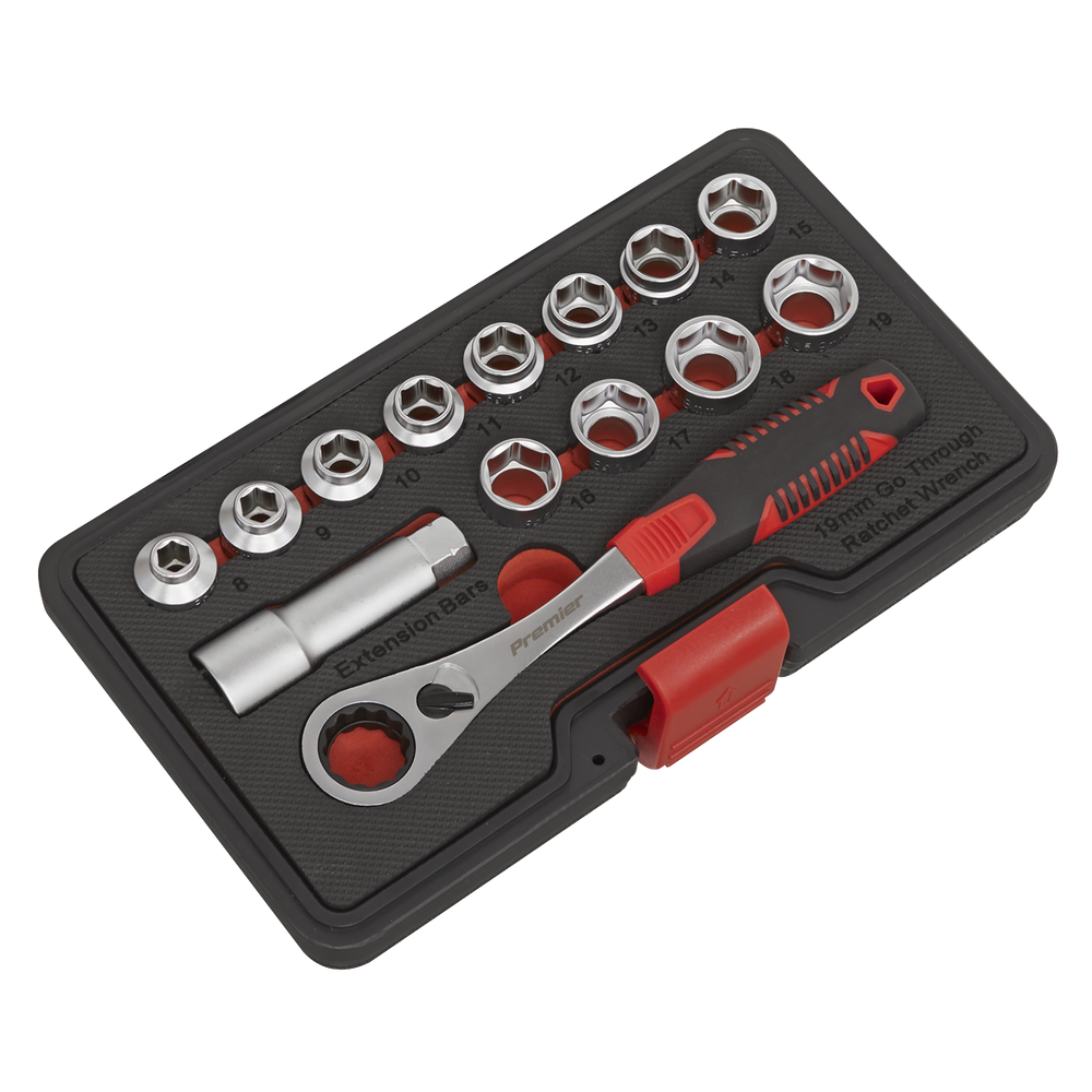 Sealey AK6926 Premier Low Profile Go-Through Socket Set 14pc - additional view 3