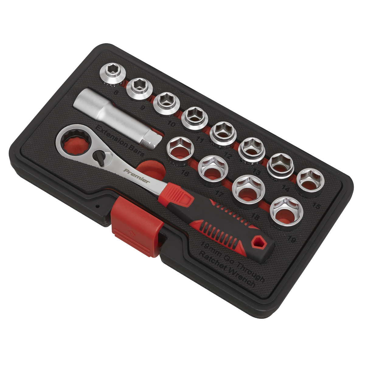 Sealey AK6926 Premier Low Profile Go-Through Socket Set 14pc - additional view 2