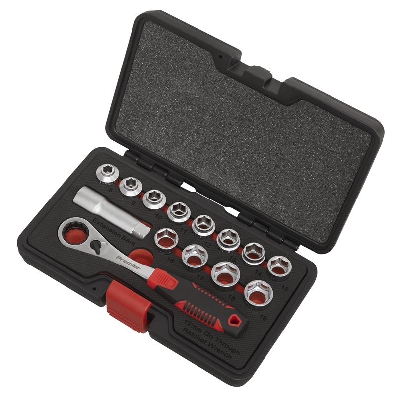 Sealey AK6926 Premier Low Profile Go-Through Socket Set 14pc - additional view 5