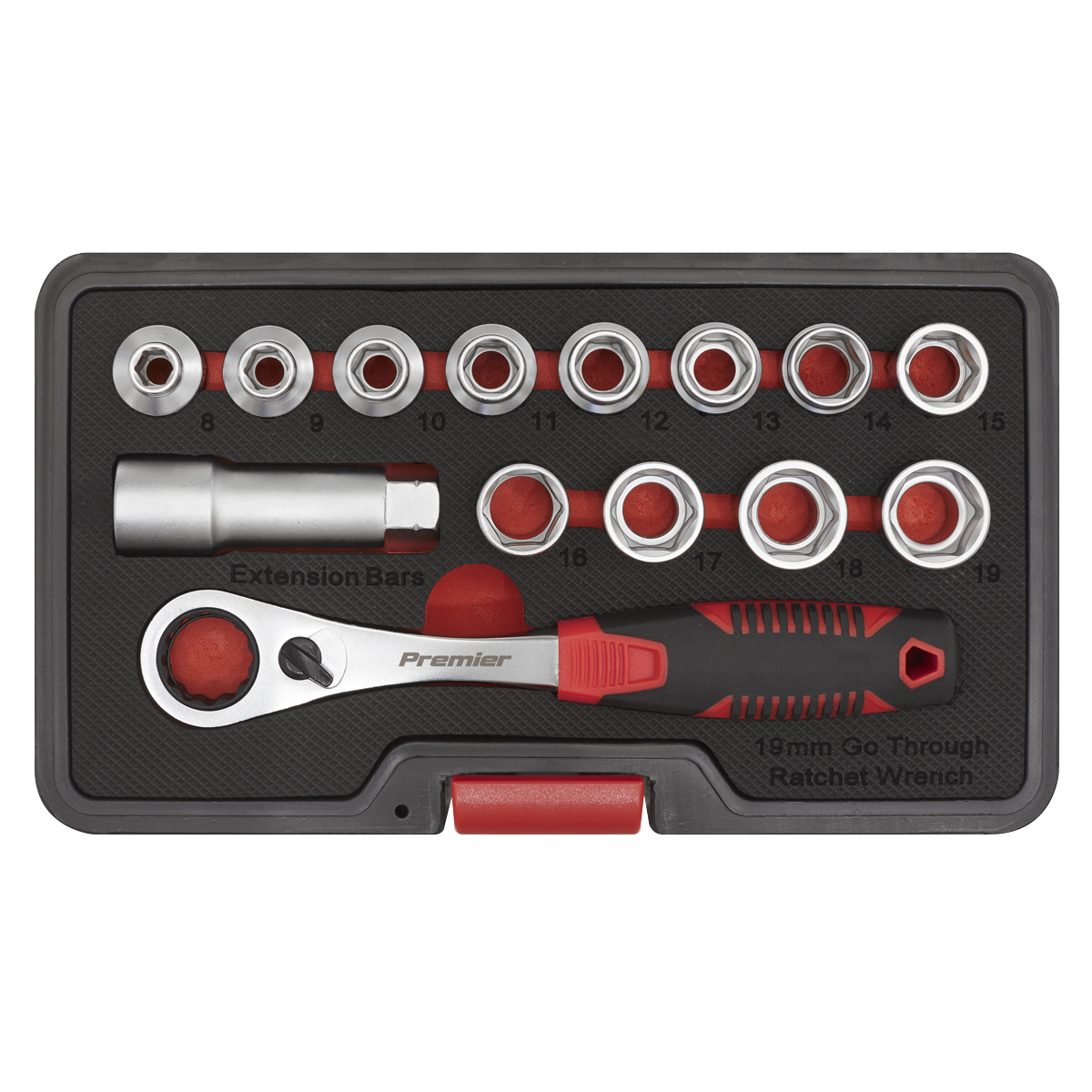 Sealey AK6926 Premier Low Profile Go-Through Socket Set 14pc - additional view 4