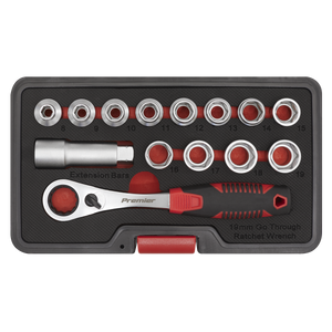 Sealey AK6926 Premier Low Profile Go-Through Socket Set 14pc - additional view 4