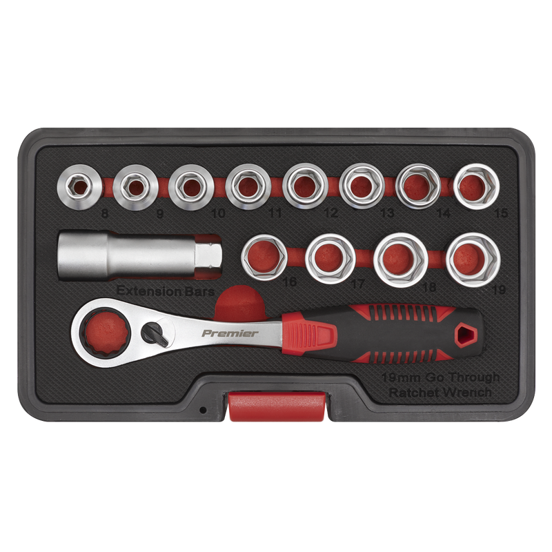 Sealey AK6926 Premier Low Profile Go-Through Socket Set 14pc - additional view 4