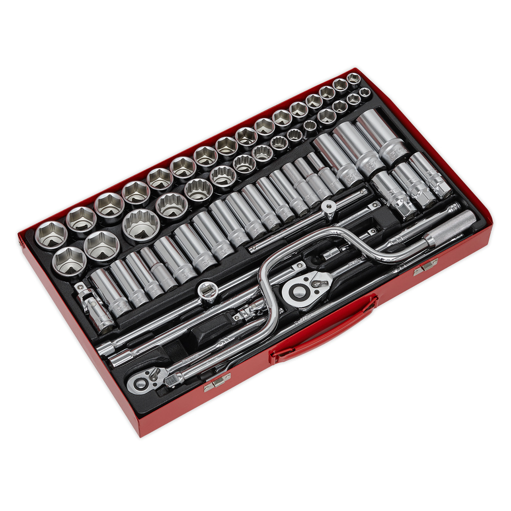 Sealey AK694 Premier Metric/Imperial/Whitworth Socket Set 3/8" & 1/2"Sq Drive 64pc - additional view 5