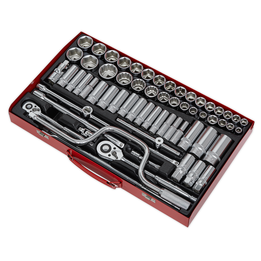 Sealey AK694 Premier Metric/Imperial/Whitworth Socket Set 3/8" & 1/2"Sq Drive 64pc - additional view 6