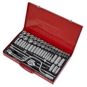 Sealey AK694 Premier Metric/Imperial/Whitworth Socket Set 3/8" & 1/2"Sq Drive 64pc - additional view 2