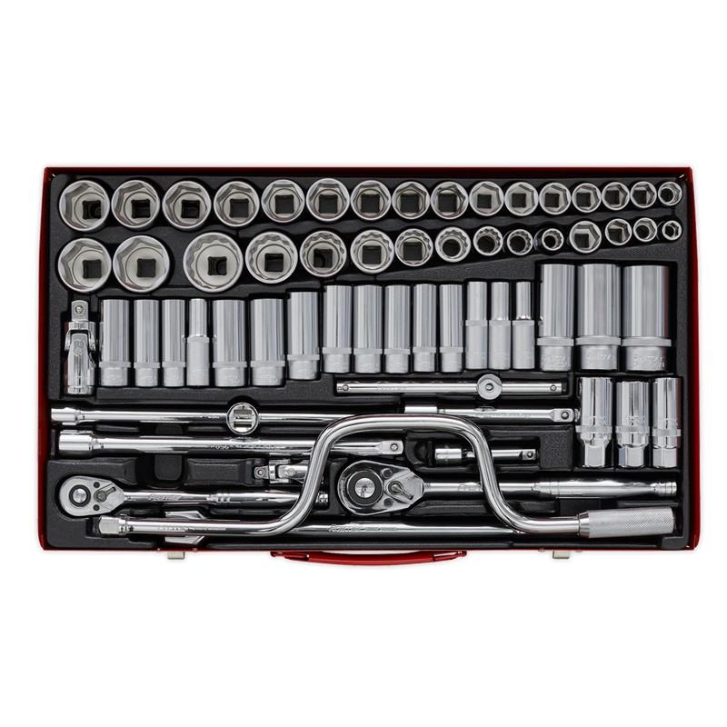 Sealey AK694 Premier Metric/Imperial/Whitworth Socket Set 3/8" & 1/2"Sq Drive 64pc - additional view 3