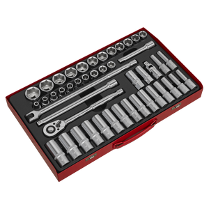 Sealey AK6941 Premier Socket Set 1/2"Sq Drive 46pc
