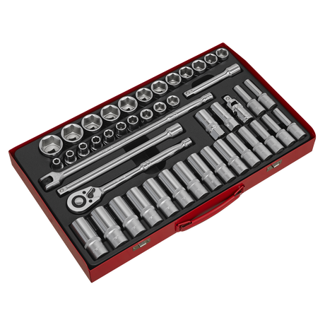 Sealey AK6941 Premier Socket Set 1/2"Sq Drive 46pc