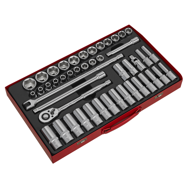 Sealey AK6941 Premier Socket Set 1/2"Sq Drive 46pc