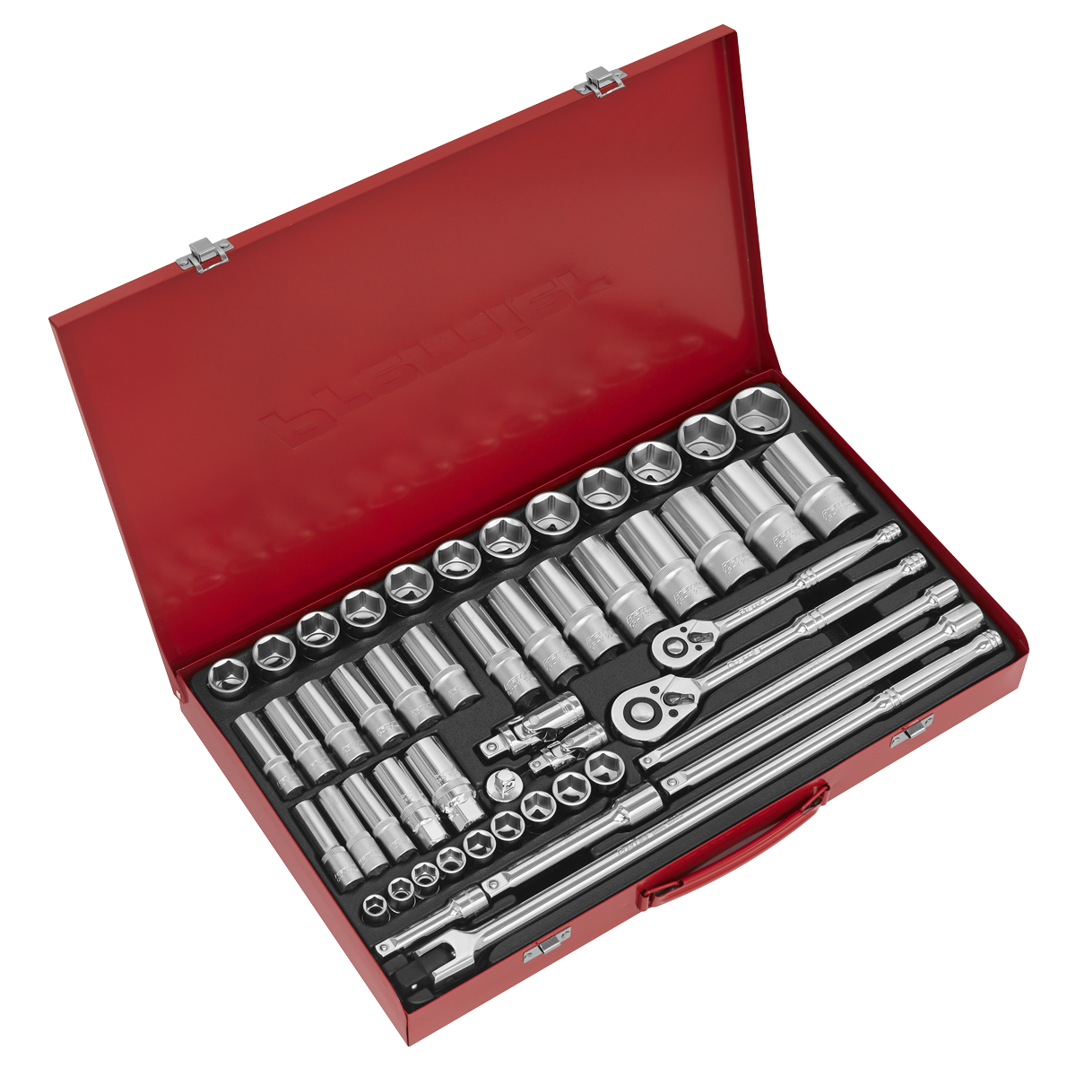 Sealey AK6942 Premier Socket Set 3/8" & 1/2"Sq Drive 50pc