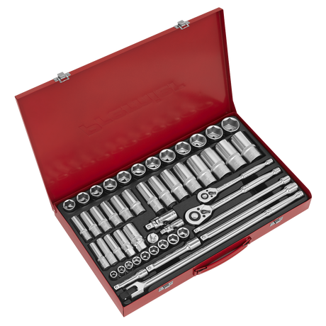 Sealey AK6942 Premier Socket Set 3/8" & 1/2"Sq Drive 50pc