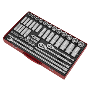 Sealey AK6942 Premier Socket Set 3/8" & 1/2"Sq Drive 50pc - additional view 4