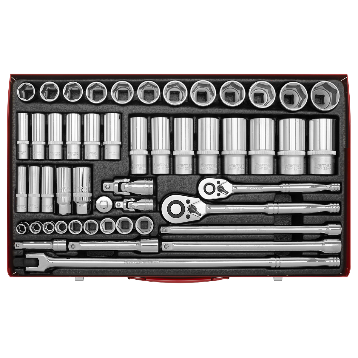 Sealey AK6942 Premier Socket Set 3/8" & 1/2"Sq Drive 50pc - additional view 6