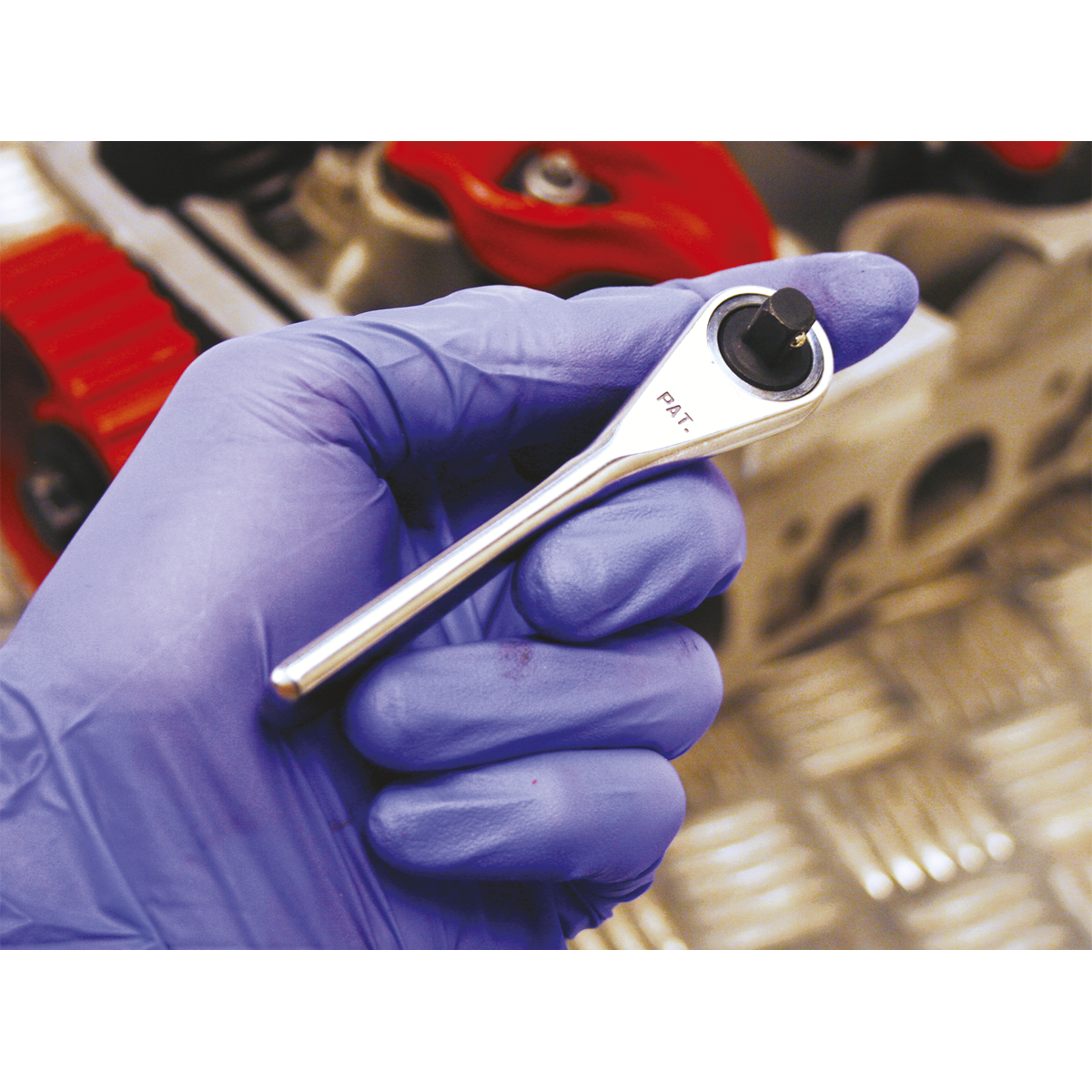 Sealey AK6960 Premier Micro Ratchet Wrench Stainless Steel 1/4"Sq Drive - additional view 2