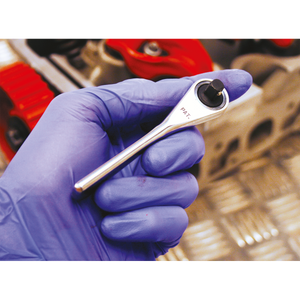 Sealey AK6960 Premier Micro Ratchet Wrench Stainless Steel 1/4"Sq Drive - additional view 2
