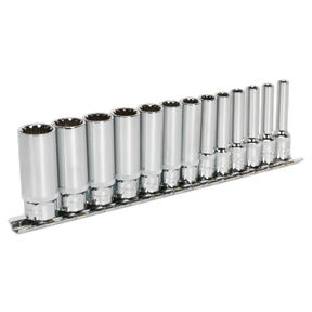 Sealey AK69813D Premier Total Drive® Deep Socket Set 1/4"Sq Drive 13pc