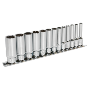 Sealey AK69813D Premier Total Drive® Deep Socket Set 1/4"Sq Drive 13pc