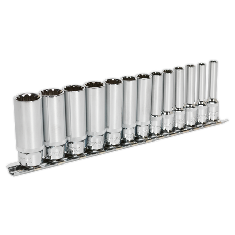Sealey AK69813D Premier Total Drive® Deep Socket Set 1/4"Sq Drive 13pc