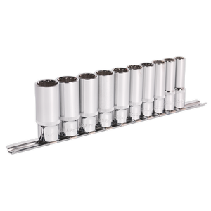 Sealey AK69910D Premier Total Drive® Deep Socket Set 3/8"Sq Drive 10pc