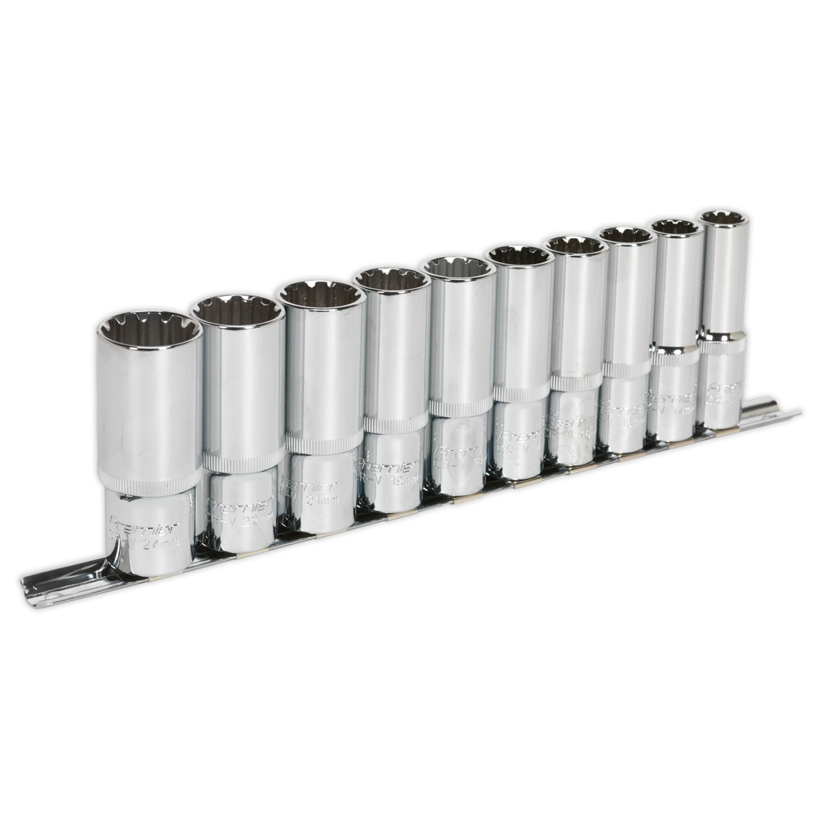 Sealey AK70610D Premier Total Drive® Deep Socket Set 1/2"Sq Drive 10pc