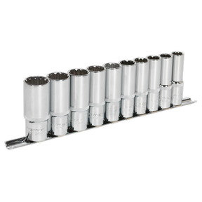 Sealey AK70610D Premier Total Drive® Deep Socket Set 1/2"Sq Drive 10pc