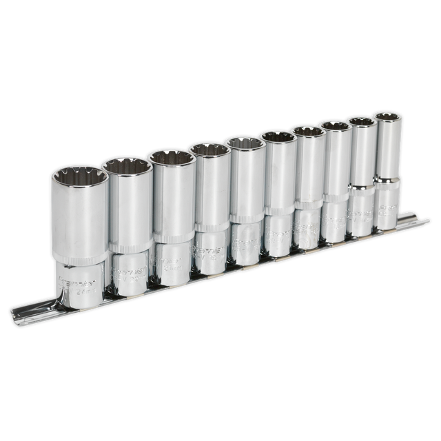 Sealey AK70610D Premier Total Drive® Deep Socket Set 1/2"Sq Drive 10pc