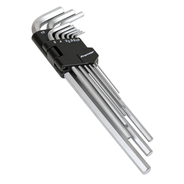 Sealey AK7137 Premier Extra-Long Hex Key Set 9pc