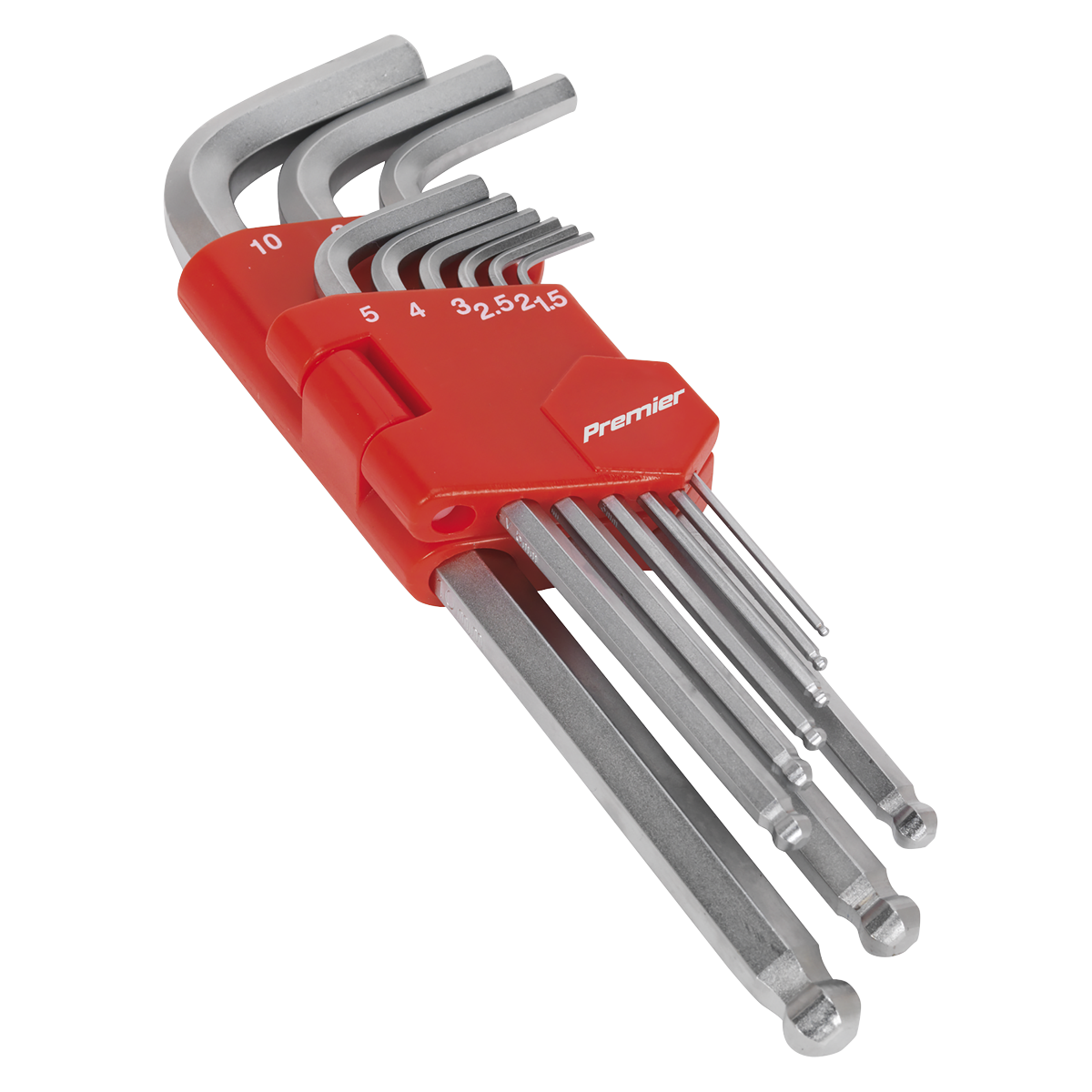 Sealey AK7139 Premier Long Ball-End Hex Key Set 9pc