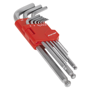 Sealey AK7139 Premier Long Ball-End Hex Key Set 9pc