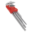 Sealey AK7140 Premier Extra-Long Ball-End Hex Key Set 9pc