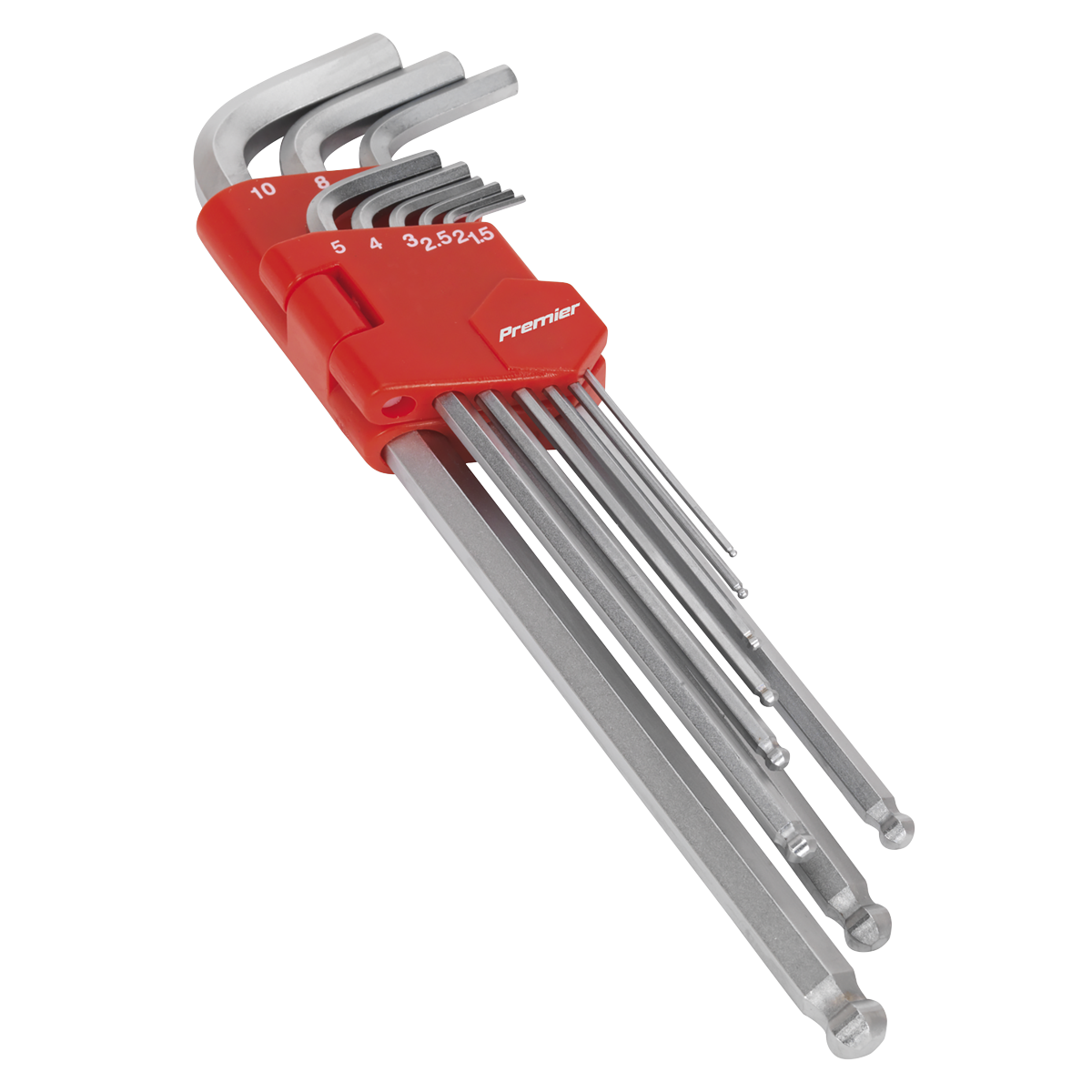 Sealey AK7140 Premier Extra-Long Ball-End Hex Key Set 9pc