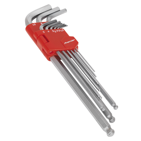 Sealey AK7140 Premier Extra-Long Ball-End Hex Key Set 9pc