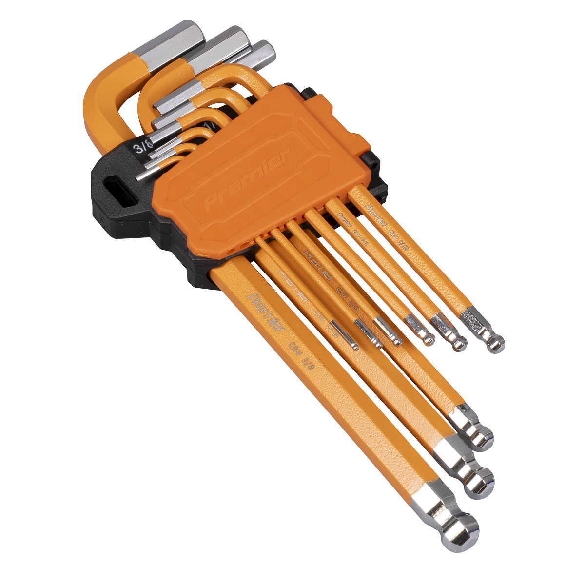 Sealey AK71750 Premier Imperial Long Ball-End Hex Key Set 9pc