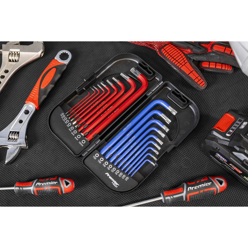 Sealey AK7176 Long Anti-Slip TRX-Star* & Ball-End Hex Key Set 18pc - additional view 2