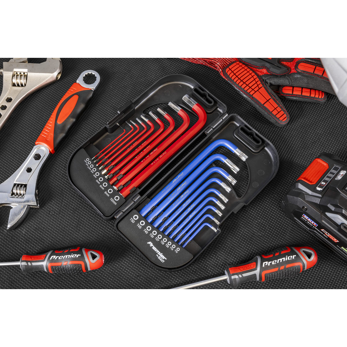 Sealey AK7176 Long Anti-Slip TRX-Star* & Ball-End Hex Key Set 18pc - additional view 2